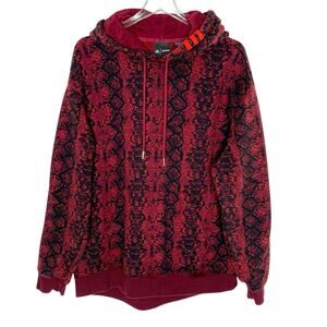 ADIDAS X IVY PARK M Unisex Burgundy Cotton Hoodie In Cherry Wood